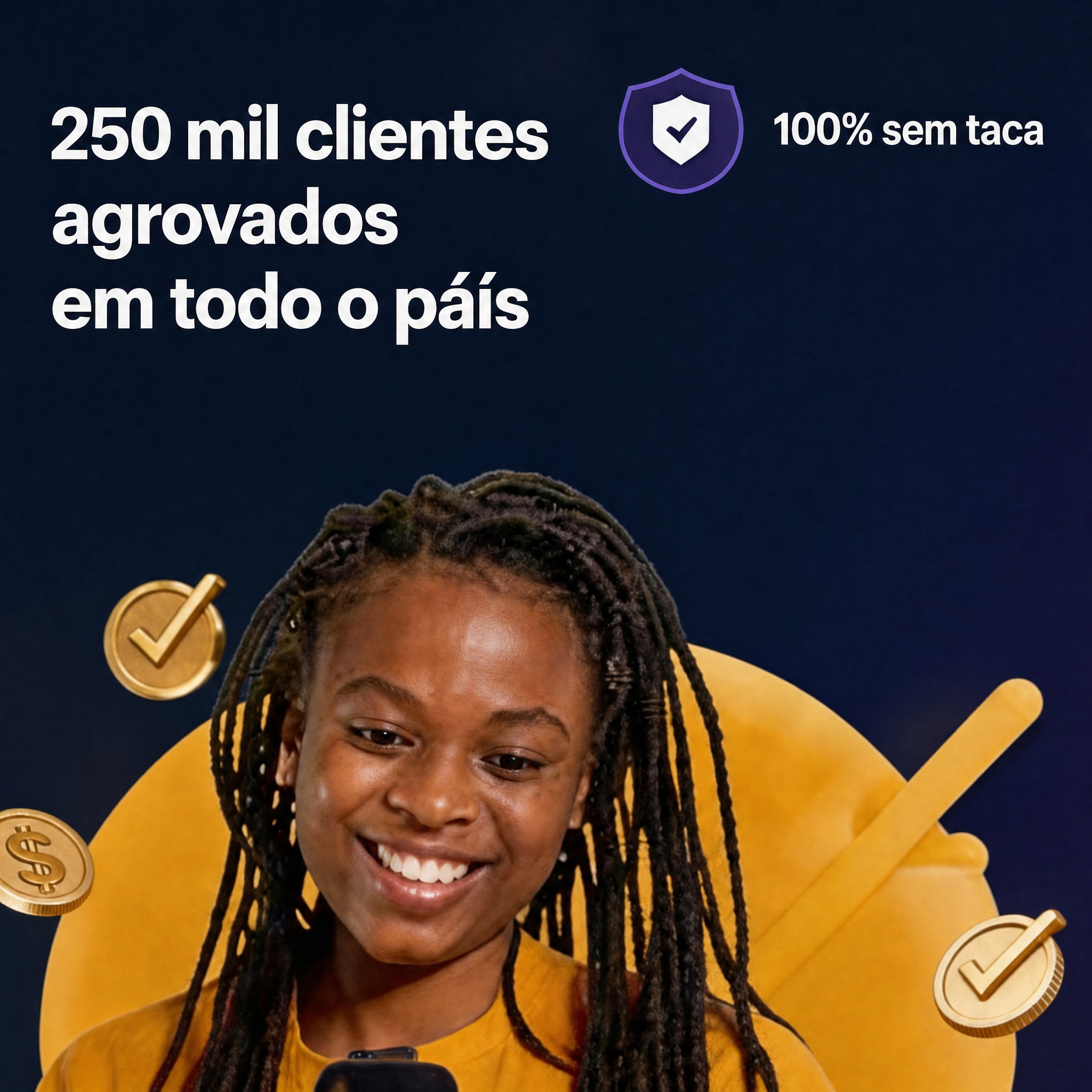 Cliente sorrindo ao receber Pix pelo celular